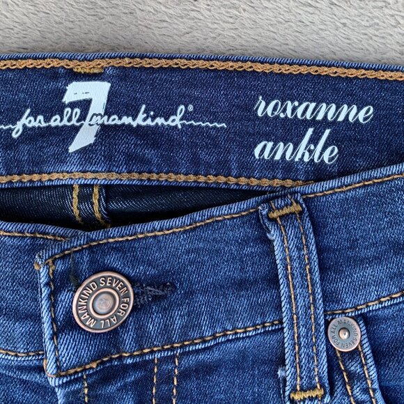7 For All Mankind Roxanne Ankle Mid Rise Jeans Sz27 - Picture 13 of 15